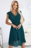 Numoco 374-8 POLINA plisowana sukienka z dekoltem i falbankami 